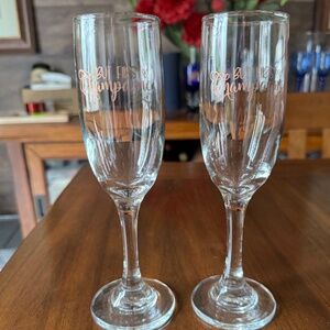 New Set/2 Laser Engraved - Champagne Glasses - "But First Champagne"